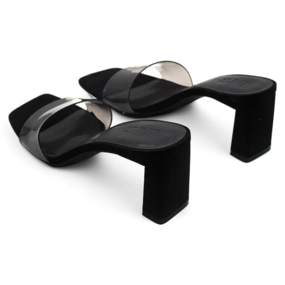 Inc Womens Black Comfort Slip Resistant Beyla Square Toe Block Heel Slip on Dres - Picture 7 of 7